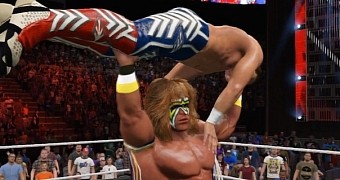 WWE 2K15 screenshot featuring The Ultimate Warrior