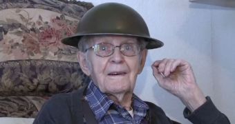 George Johnston was reunited with his helmet after nearly 70 years
