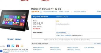 Wal-Mart is selling both the Surface RT and the Pro models