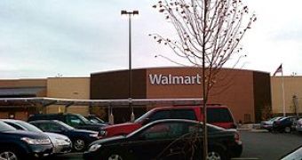 A panoramic photo of a remodeled Walmart Supercenter in Laurel, Maryland.