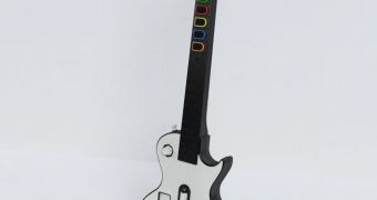 The Guitar Hero III Wii controller