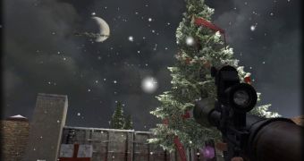 Stop him, he's trying to shoot Santa!