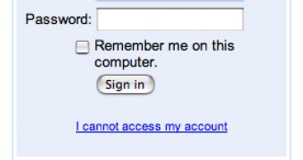 The Gmail login form