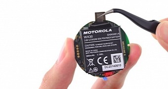 The battery of the Motorola Moto 360