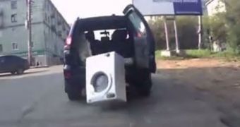 Washing machine fails is caught on camera