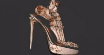Video documents what happens when a person wears high heels