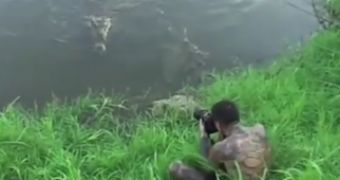 Watch: Crocodile Nearly Bites Wildlife “Photographer”
