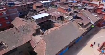 Image showing a destroyed building in Kathmandu