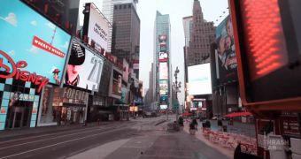 Artists post empty NYC time-lapse clip