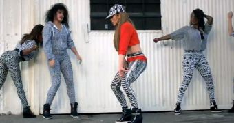 Jennifer Lopez does a little bit of tewrking in her latest video for “Booty”