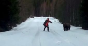 Bear attacks man, man fights back