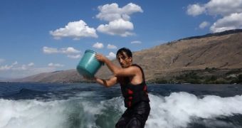 Joe Belfiore doing the Ice Bucket Challenge