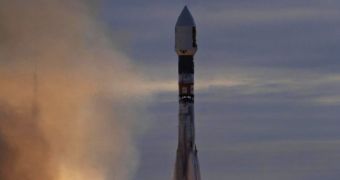 Image of the launch of the Venus Express spacecraft from the Baikonur launchpad