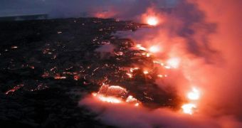 Video shows stunning footage of four active volcanoes located in Russia's Far East