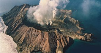 New Zealand's White Island volcano puts on a show for tourists