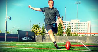 Havard Rugland posted a clip showing the world his kicking skills