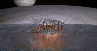 This is Europa's Great Lake. Researchers predict many more such lakes are scattered throughout the moon's icy shell
