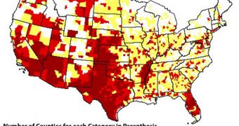 Some 1,100 counties in the US suffer from a high risk of experiencing water shortages by 2050