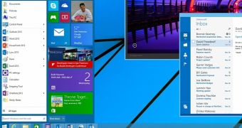 This is the new Start menu of Windows