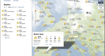 Weather data in Google Maps