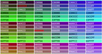 Hex Color Code Chart Example