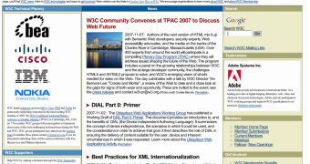W3C.org Web Site Rendered by Amaya