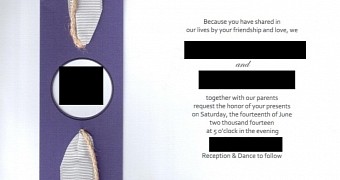 Wedding invite asks people to honor couple with their “presents”