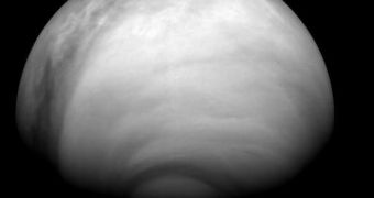 Image of Venus taken by the VMC picturing the mysterious haze in its atmosphere
