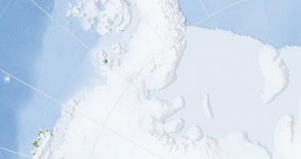 This is the West Antarctic Ice Sheet, as seen from space. Click for full resolution
