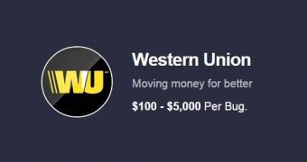 Western Union vulnerability rewards on Bugcrowd