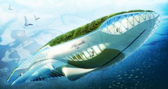 Designer imagines floating garden that would sail rivers and remove pollutants from their water