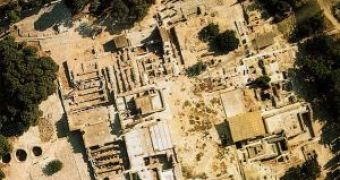 Knossos labyrinth from air