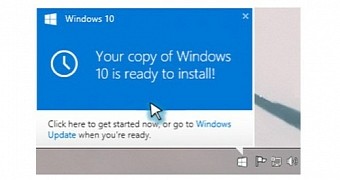 A notification like this will be displayed when Windows 10 becomes available