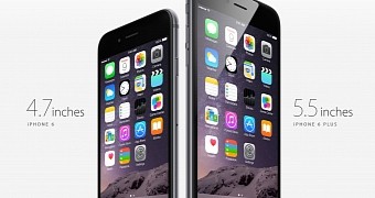 iPhone 6 and iPhone 6 Plus running iOS 8
