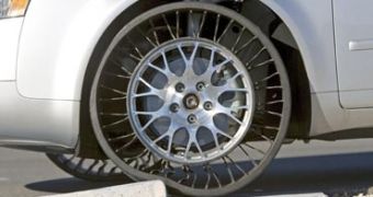 Tweel airless tire tested by Michelin on an Audi A4 vehicle