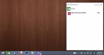 Windows 10 TP build 9879 new location for notification center