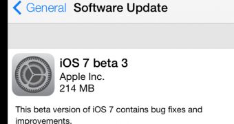 iOS 7 Beta 3 OTA update