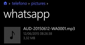 WhatsApp beta for Windows Phone - save MP3 files