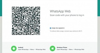 WhatsApp Web login screen