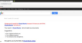Chuck Norris joke reveals itself after typing four words on Google