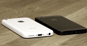 iPhones facing downwards