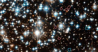 Image showing the locations of white dwarfs inside the NGC6397 star cluster