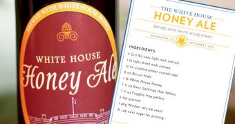 A bottle of homebrewed White House beer was sold at auction