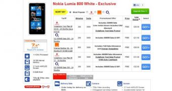 White Lumia 800