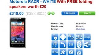 White Motorola RAZR