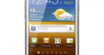 White Samsung Galaxy S II (front)