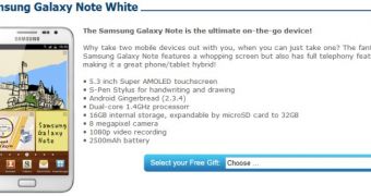 White Galaxy Note