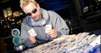 Phil Laak after winning the ?150,000 grand prize in a tournament in 2005