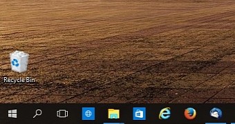 Options to pin Recycle Bin to taskbar are not yet available