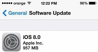 iOS 8 OTA update